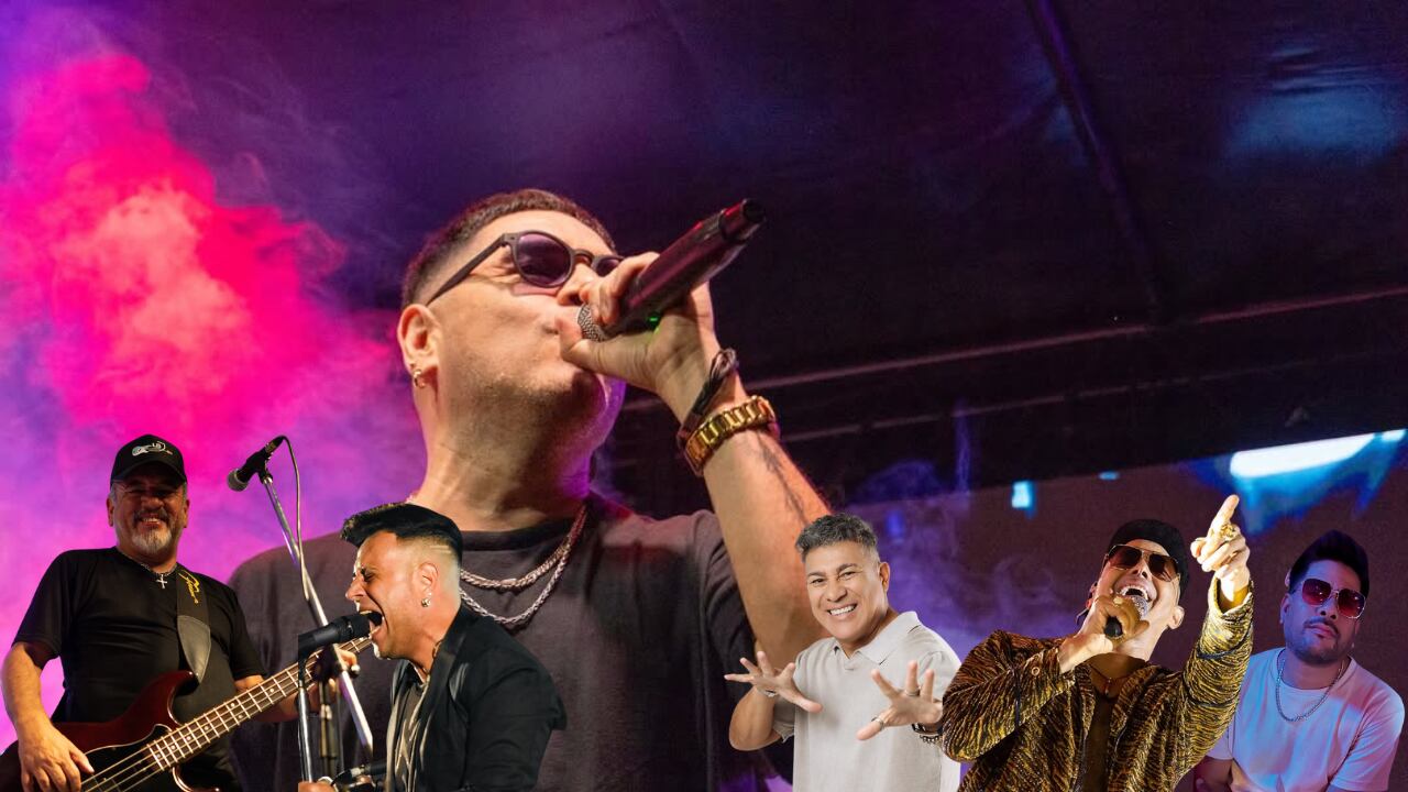 El artista festejó su cumpleaños en Villa Retiro , con artistas invitados.