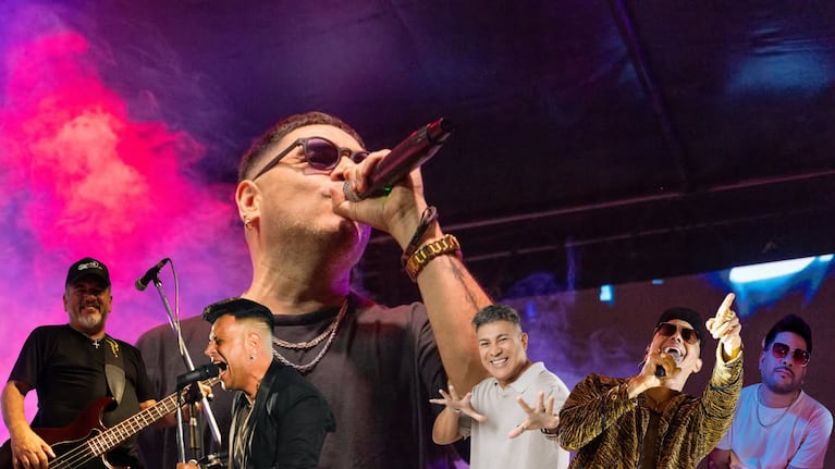 El artista festejó su cumpleaños en Villa Retiro , con artistas invitados.