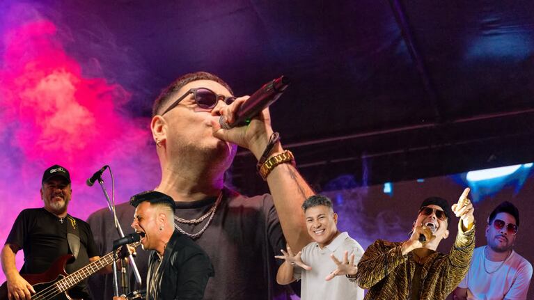 El artista festejó su cumpleaños en Villa Retiro , con artistas invitados.
