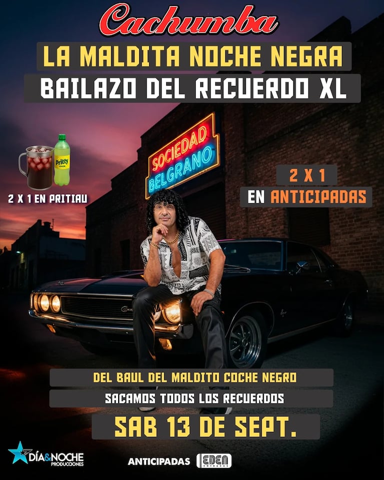 El artista presentará La Maldita Noche Negra, el próximo sábado en Sociedad Belgrano