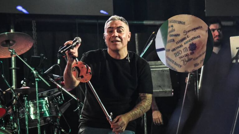 El artista se tatuó nuevas localidades por las que pasó.