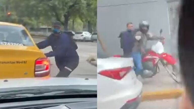 El asalto de los motochoros quedó filmado.