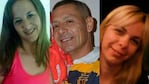 El asesino y las dos mujeres a las que mató en Paraná.