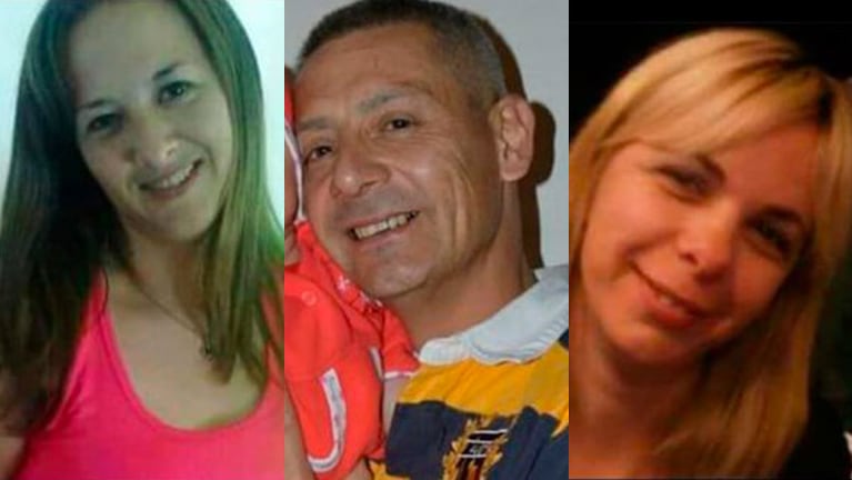 El asesino y las dos mujeres a las que mató en Paraná.
