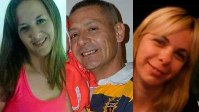 El asesino y las dos mujeres a las que mató en Paraná.