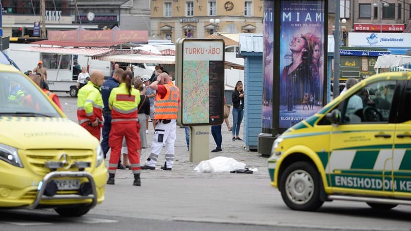 El ataque en la ciudad finlandesa de Turku.