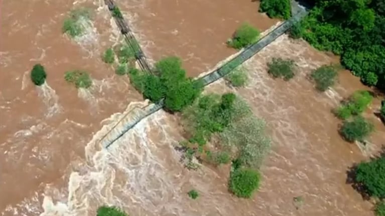 El aumento del caudal fue producto de un fuerte temporal.