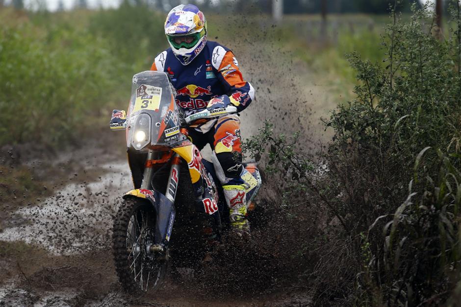 El australiano Toby Price ganó la segunda etapa en motos. Foto: EFE.