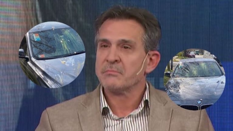 El auto de Aníbal Lotocki amaneció repleto de huevos y manchas.