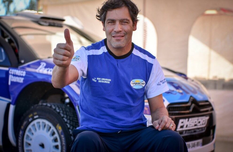 El auto del piloto cordobés, bien argentino. Foto: Tango Rally Team