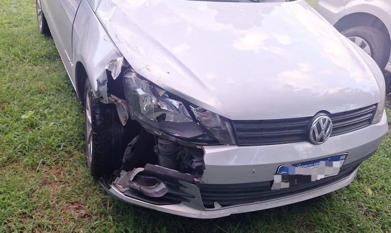 El auto que chocó al ciclista fallecido en Las Tapias.