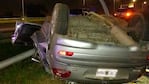 El auto quedó dado vuelta