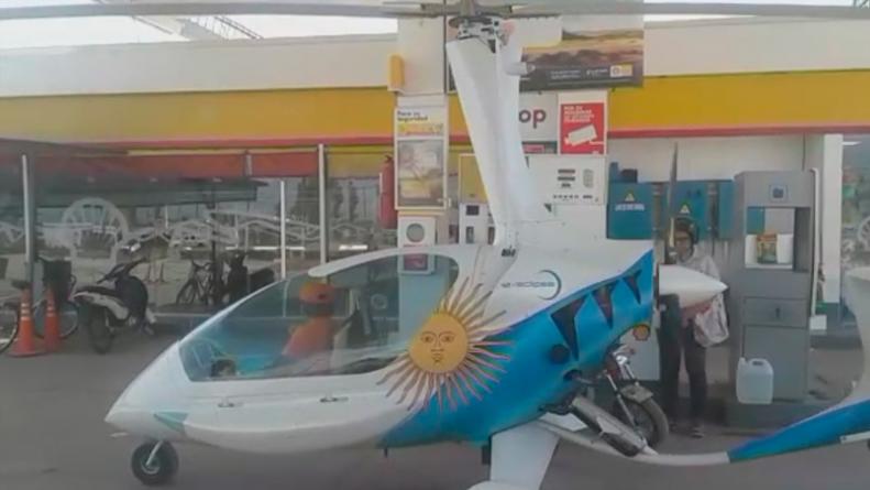 El autogiro soprendió a Las Varillas.