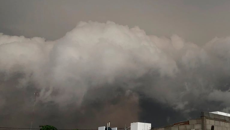 El avance de la tormenta en Córdoba.