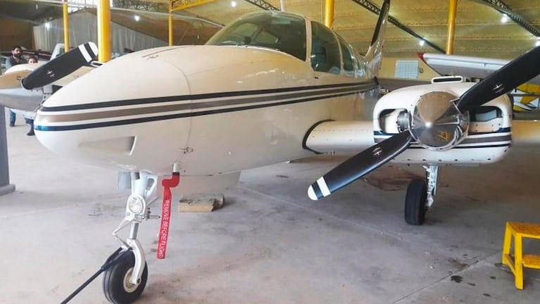 El avión  Beechcraft Barón 58 del "Pata" estaba en Mendoza.