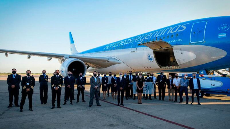 El avión de Aerolíneas partió rumbo a Moscú a buscar la vacuna Sputnik V