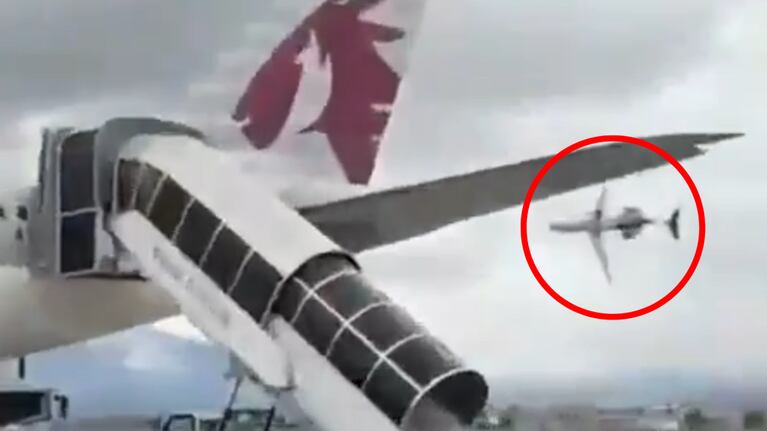 El avión se estrelló a los segundos de despegar.