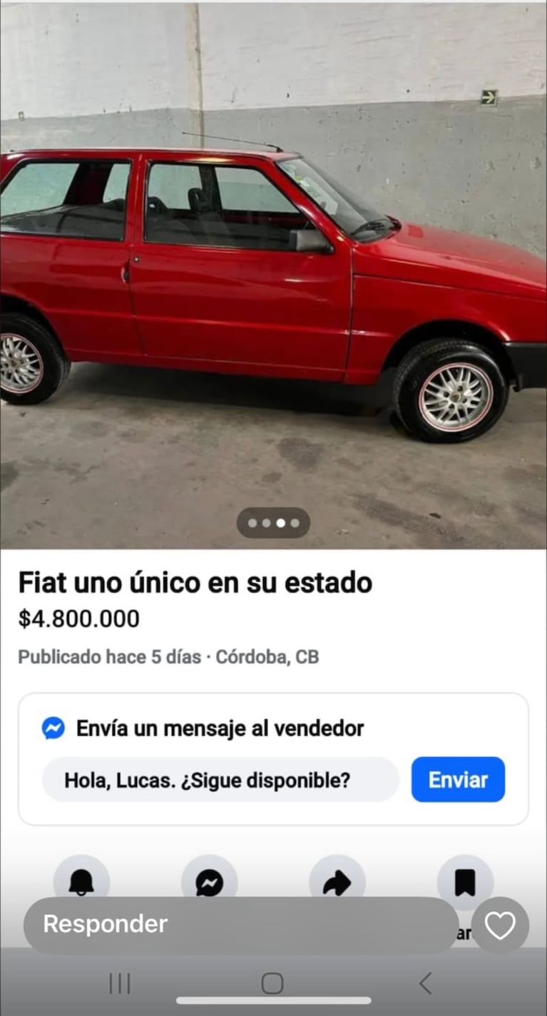 El aviso de Market Place por el que cayeron en el engaño.