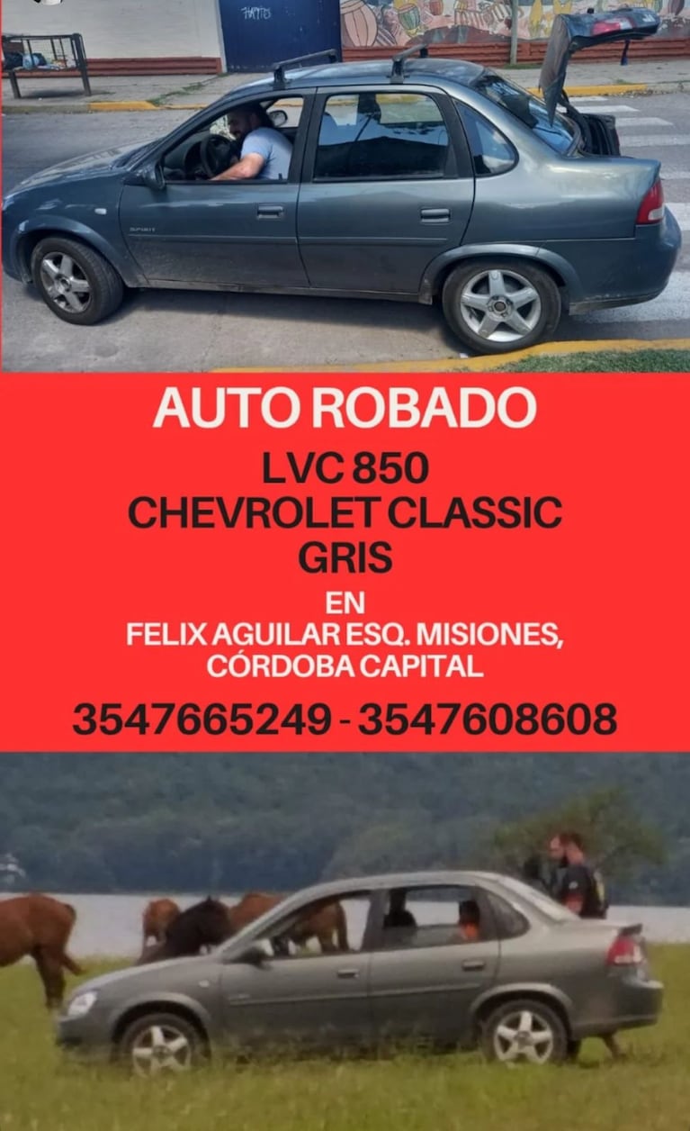 El aviso que difundió la familia para que aporten datos.