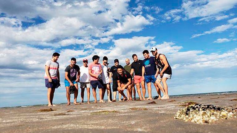 El balneario sureño fue el escenario ideal para el relax de la banda.