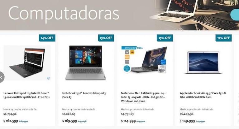 El Banco Nación financia la compra de computadoras en 24 cuotas sin interés