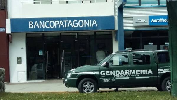 El Banco Patagonia, uno de los allanados.