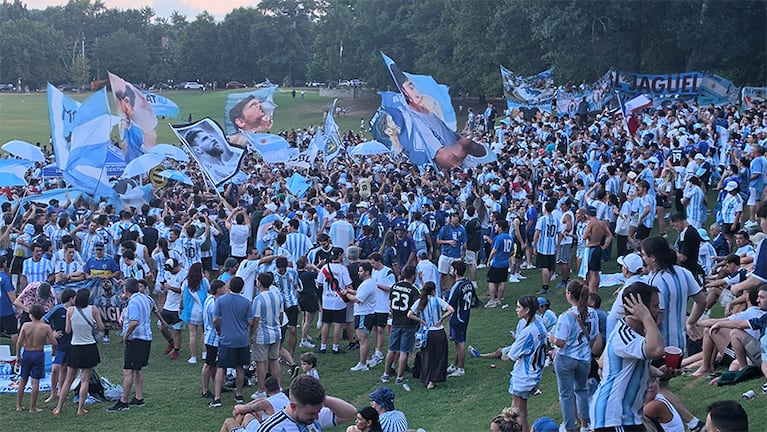 El banderazo argentino en Atlanta. Foto: ElDoce.tv.