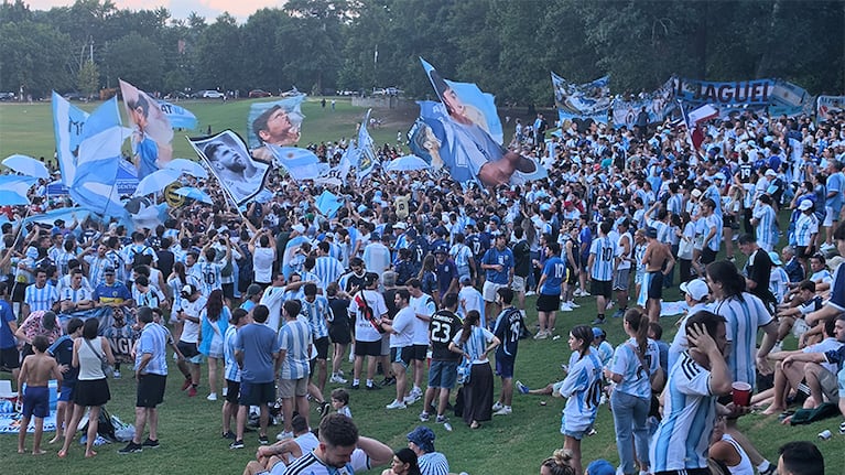 El banderazo argentino en Atlanta. Foto: ElDoce.tv.