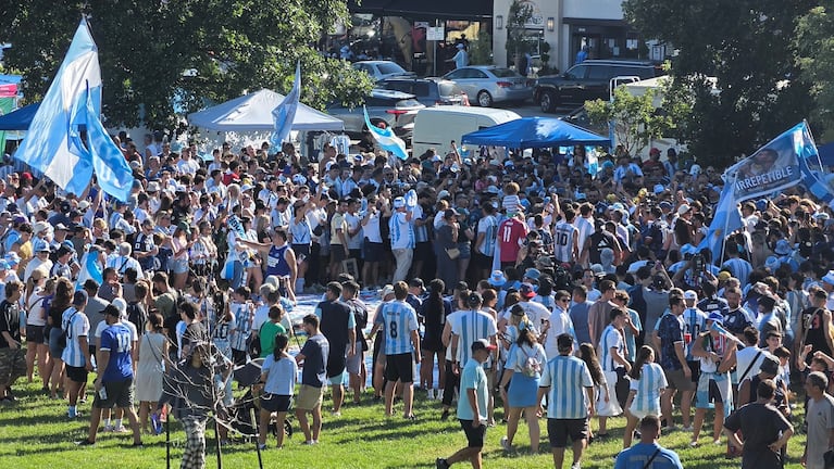 El banderazo argentino en Kansas City.