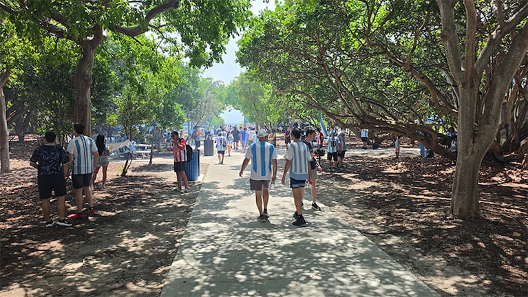 El banderazo argentino en Miami.