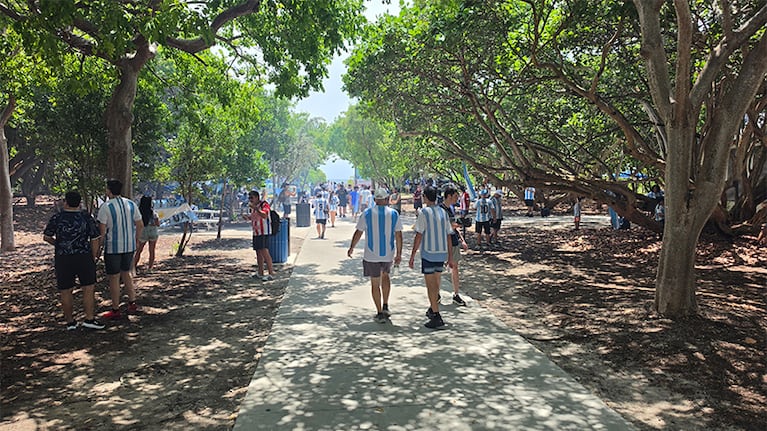 El banderazo argentino en Miami.