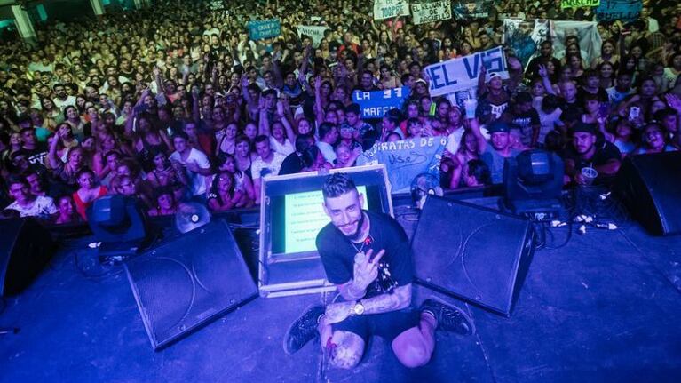 El Barba, feliz de volver a cantar en su ciudad. Foto: Gentileza Germán Vignoli.