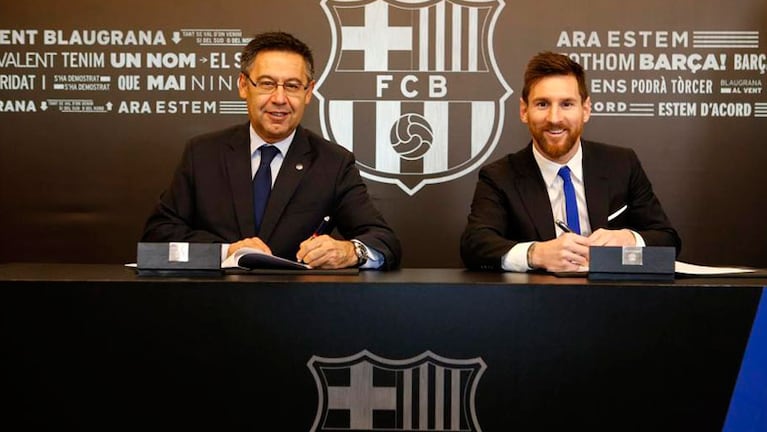 El Barcelona FC hizo oficial la extensión del contrato del argentino Lionel Messi.