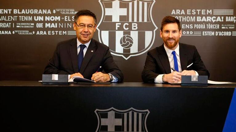 El Barcelona FC hizo oficial la extensión del contrato del argentino Lionel Messi.