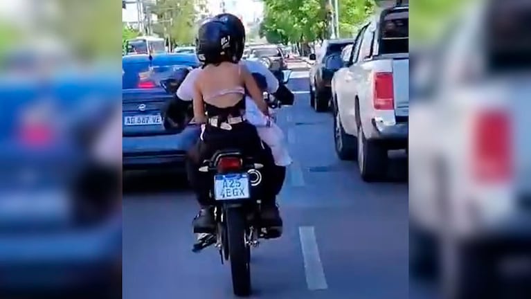 El bebé iba sin ninguna medida de seguridad.