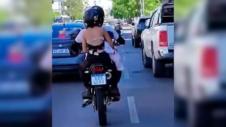 El bebé iba sin ninguna medida de seguridad.