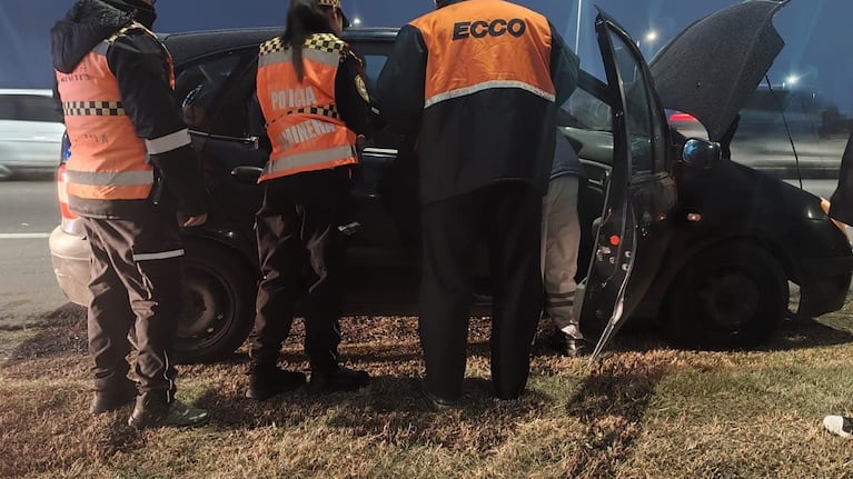El bebé nació en plena Circunvalación.