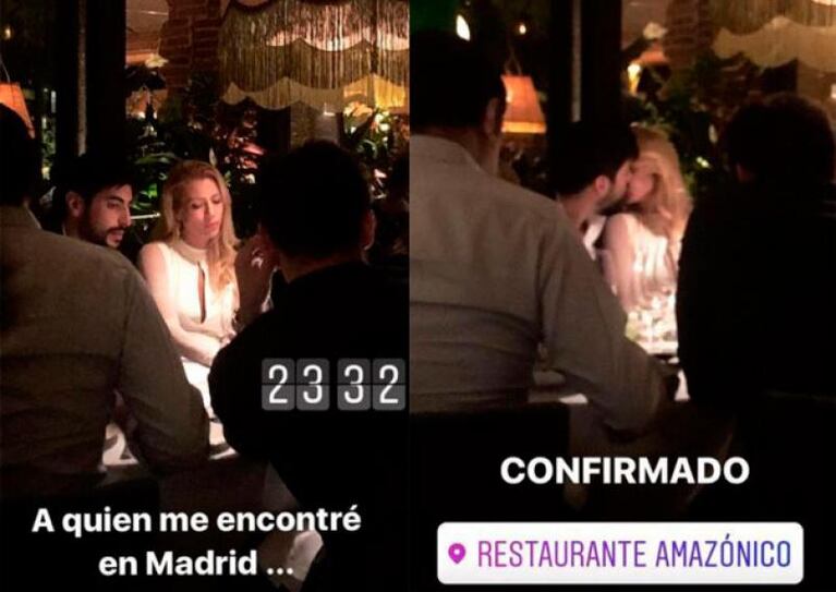 El beso de Nicole Neumann y Facundo Moyano en Madrid