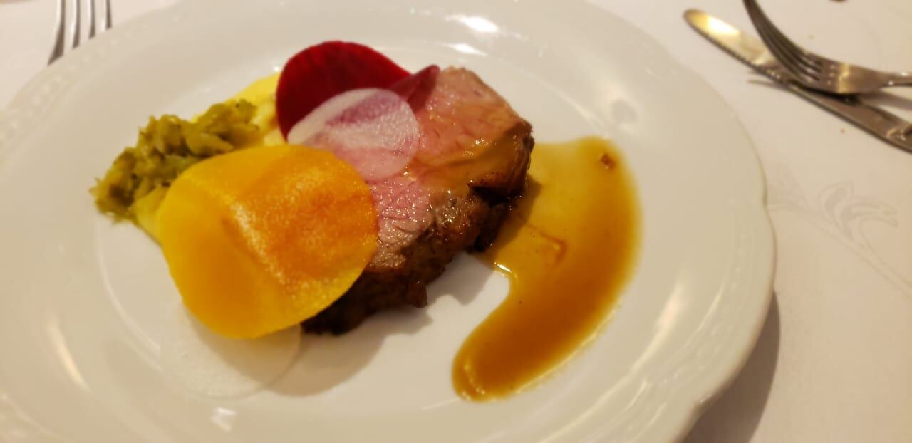 El bife de chorizo del chef Luis Salguero del hotel Sheraton, uno de los platos destacados.