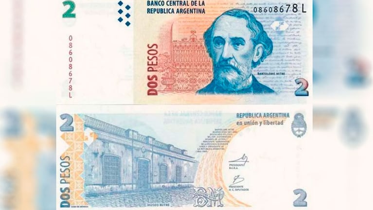 El billete de dos pesos quedarán desmonetizados en mayo.