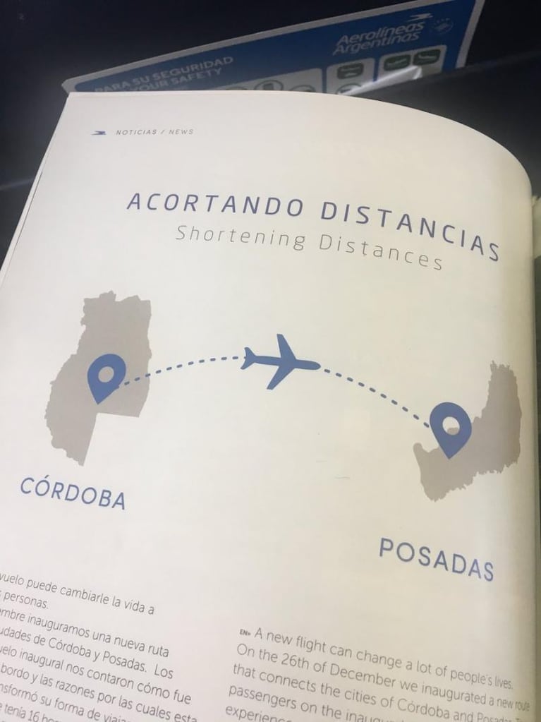 El blooper de Aerolíneas: confundió Córdoba con Mendoza