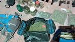 El botín incautado por la Policía: había casi tres kilos de marihuana.