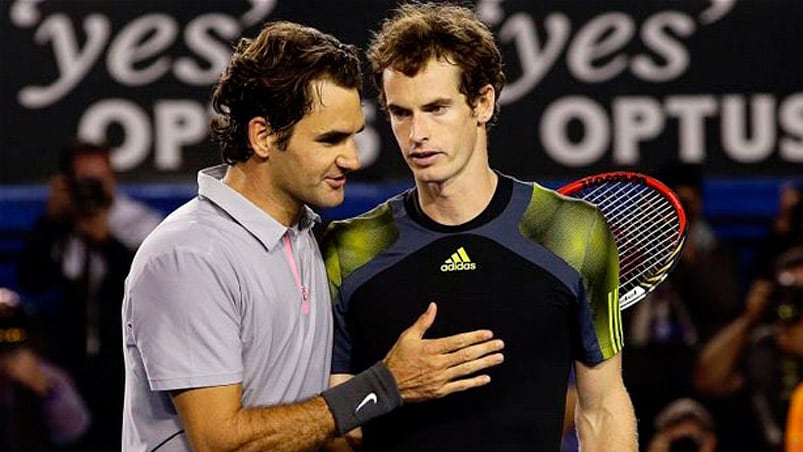 El británico Andy Murray y el suizo Roger Federer.