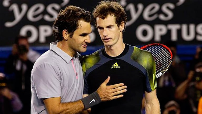 El británico Andy Murray y el suizo Roger Federer.