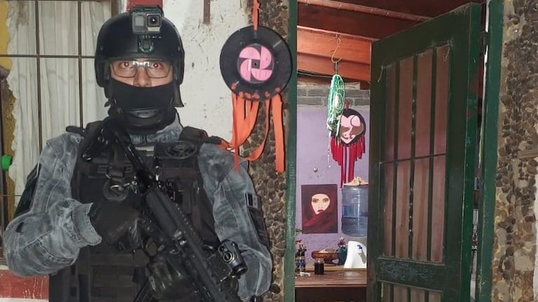 El búnker donde secuestraron droga y atraparon al vendedor en Cosquín.