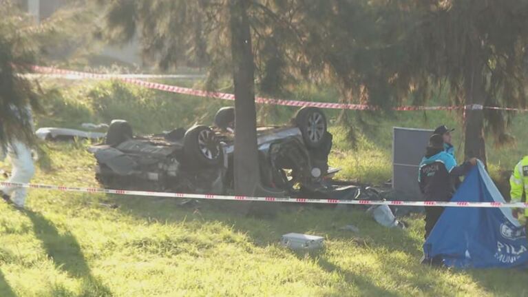 El C3 quedó destrozado a unos 30 metros del camino.
