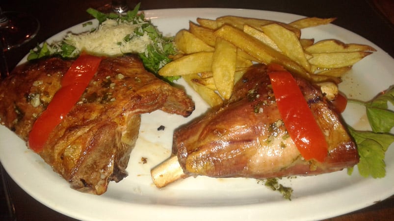 El cabrito, siempre pedido por los turistas en Córdoba.