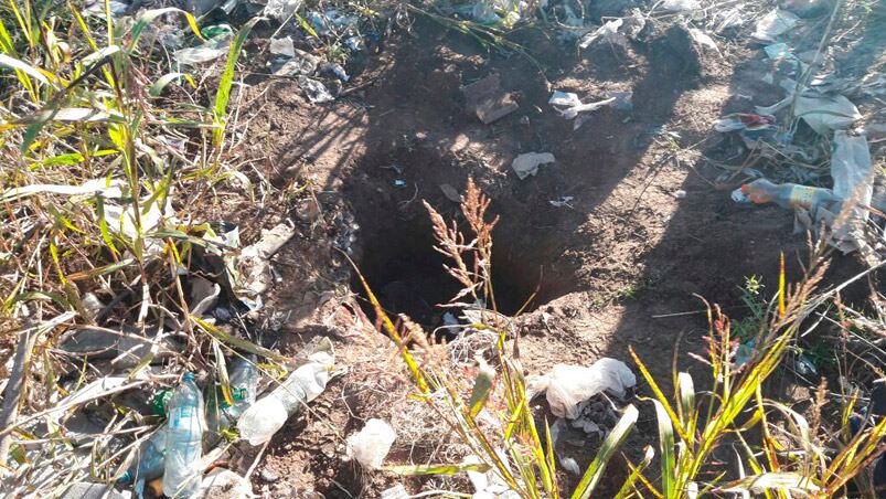 El cadáver de Ana Rosa estaba enterrado en este pozo.