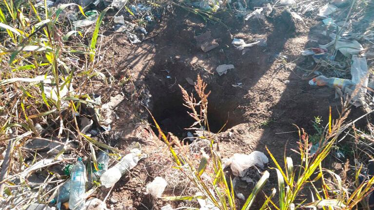 El cadáver de Ana Rosa estaba enterrado en este pozo.
