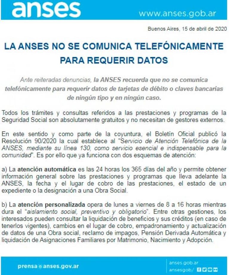 El calendario de pago del IFE: según DNI y CBU declarado 